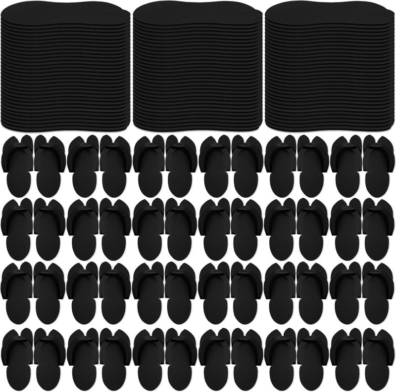 JaGely 90 Pairs Disposable Pedicure Slippers Bulk, Pedicure Flip Flops Disposable Anti Slip EVA Foam Spa Slippers Sandals for Guests Women Girls Kids Foot Bath Nail Salon Party Supplies - Image 1
